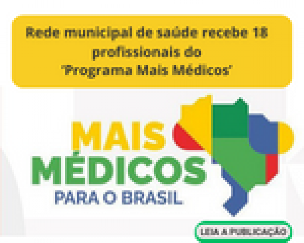 Rede municipal de saúde recebe 18 profissionais do ‘Programa Mais Médicos’