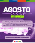 Agosto Lilas - Não se cale. Violência contra a mulher é crime.